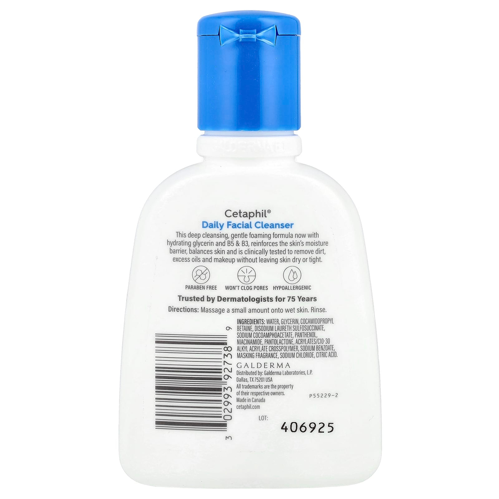 Cetaphil, Ежедневное очищающее средство, для нормальной и жирной кожи, 118 мл (4 жидк. Унции)