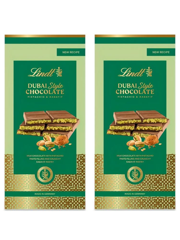 Дубайский шоколад Lindt с фисташкой и кадаиф 145 г x 2 шт
