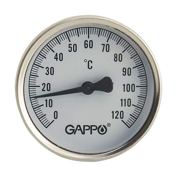 Термометр горизонтальный Gappo 120 градусов 64мм 50мм аксиальный 38146