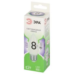 Лампа светодиодная ЭРА GREEN LINE LED B35-8W-865-E27 GL 8Вт свеча холодный свет E27 | Лампы cветодиодные Свеча (B/C)