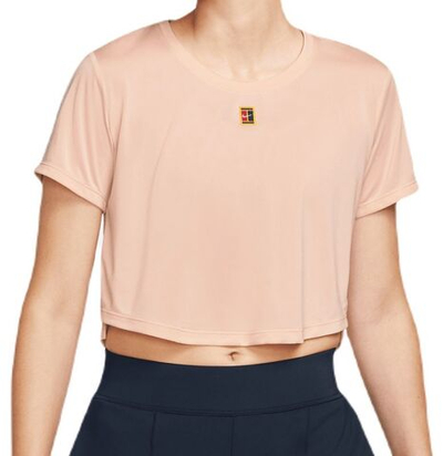 Женская теннисная футболка Nike Dri-Fit Heritage Short Sleeve Tennis Top - arctic orange