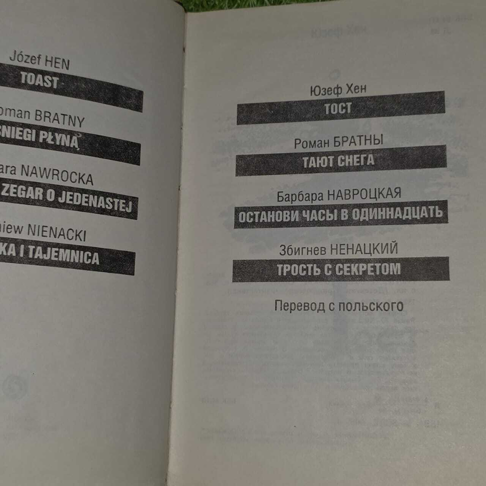 Тост. Тают снега. Останови часы в одиннадцать. Хен Юзеф