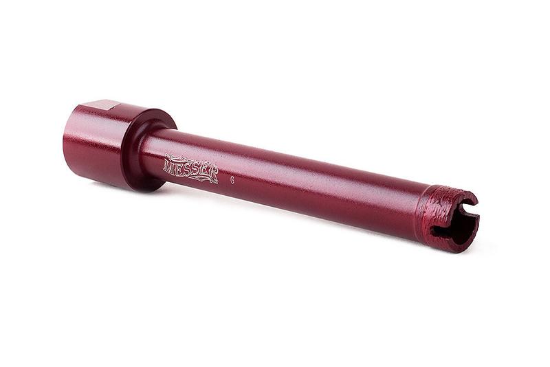 Сегментная алмазная коронка MESSER REDLINE по граниту диаметр 62 мм длина 100 мм