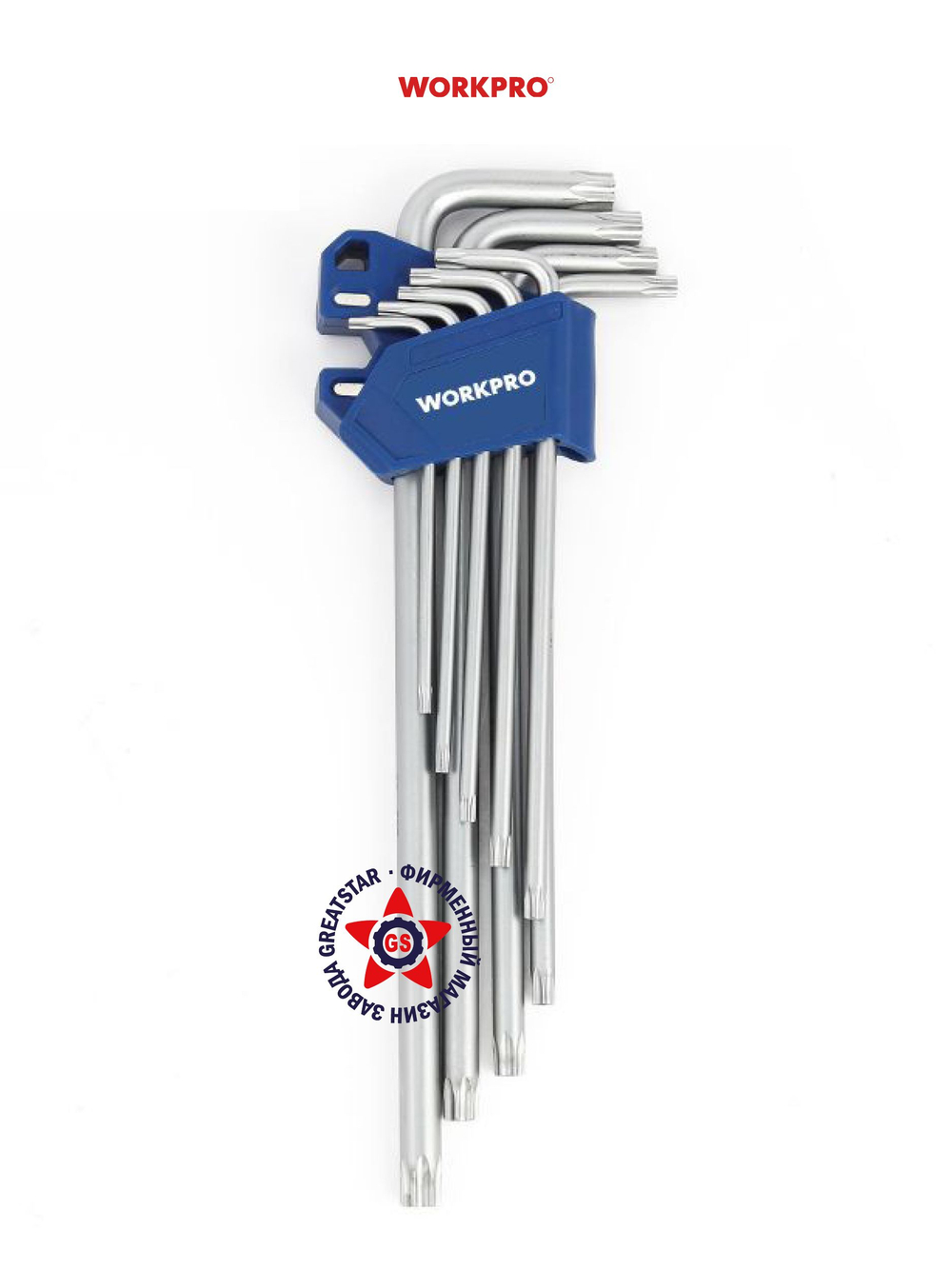 Набор ключей TORX с отверстием под штифт 9 шт WP222036