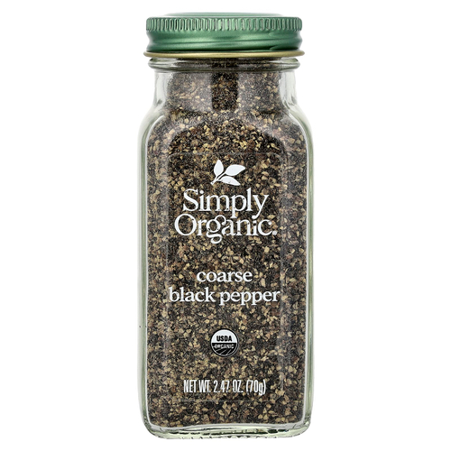 Simply Organic, Органический крупный черный перец, 70 г (2,47 унции)