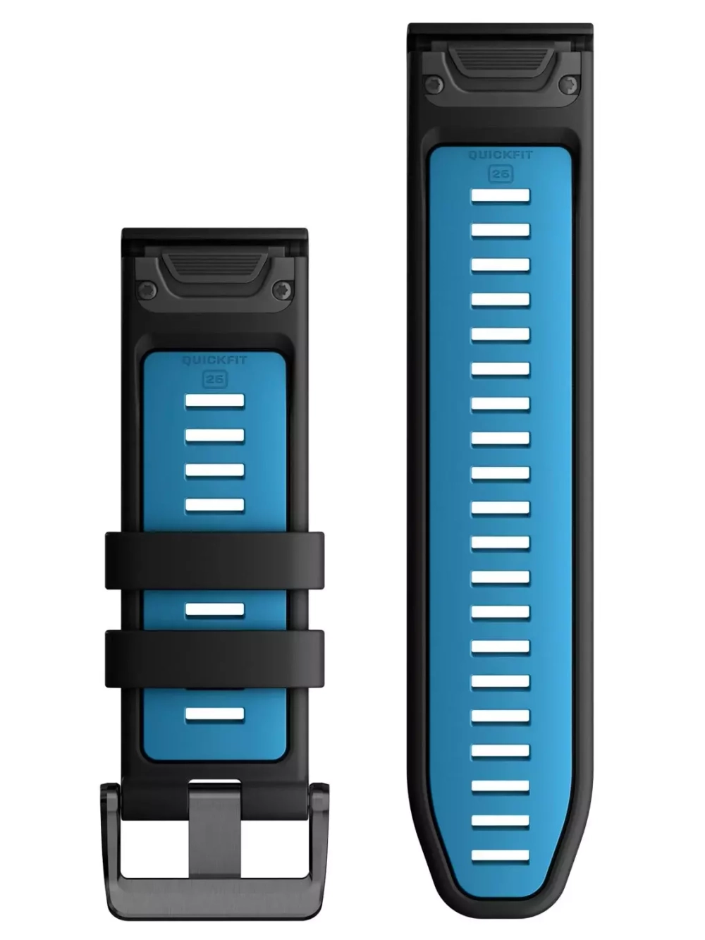 Ремешок Garmin QuickFit 26 мм силиконовый Black/Cirrus Blue 010-13281-05