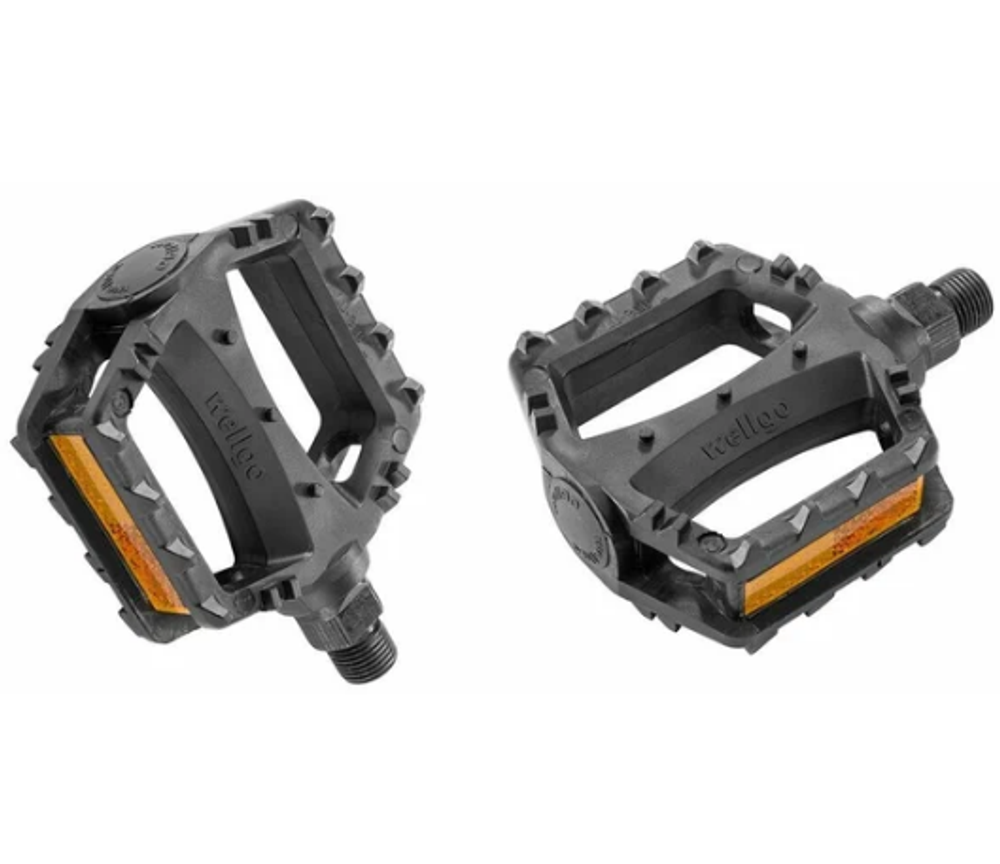 Педали Wellgo PLATFORM пластиковые, 96x82x30мм, резьба 9/16", шариковые подшипники, черные