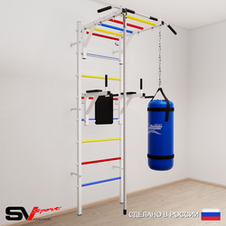 Шведская стенка Sv Sport 5402 (Турник рукоход/Брусья/Канат/Цепь/Мешок 22кг)