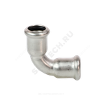Отвод сталь нерж AISI 316L 90гр Дн 15 Ру16 пресс Inoxpres RM 181015900C
