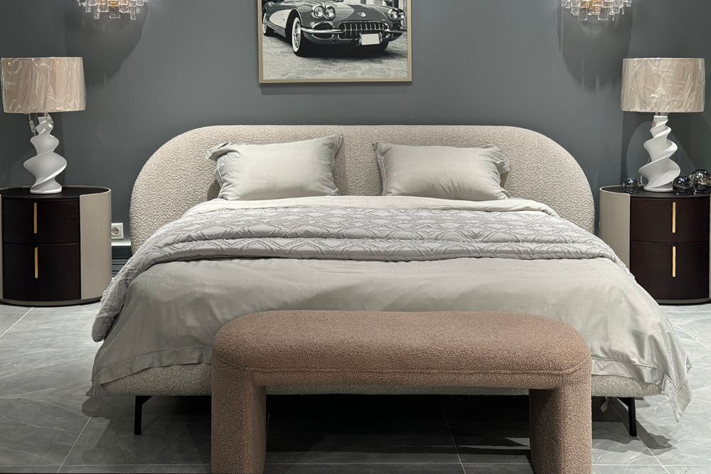 Банкетка Garda Decor ТЕДДИ (TEDDY) серая 108*43*45 см