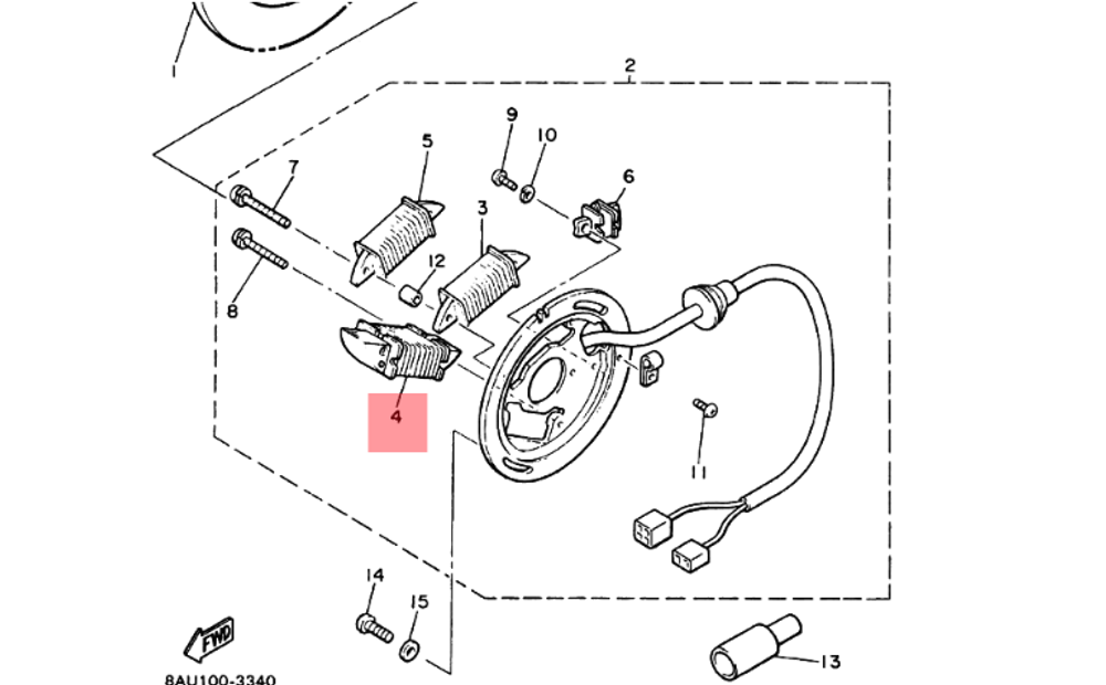 Импульсная катушка Yamaha 81L81313M000