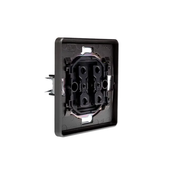 Переключатель проходной одноклавишный KRANZ Miele Round Титан KR-78-0708-2