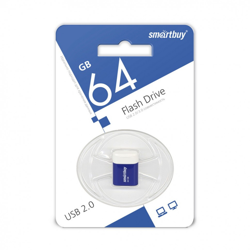 USB флеш накопитель Smartbuy 64GB Lara Blue (SB64GBLARA-B)