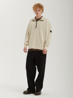 Мужская Толстовка (Half-zip) Brushed And Emerized Diagonal Fleece Mixed Boxy