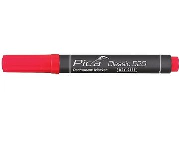 Маркер строительный DRY-SAFE красный, круглый наконечник (1-4 мм) PICA-MARKER 520/40