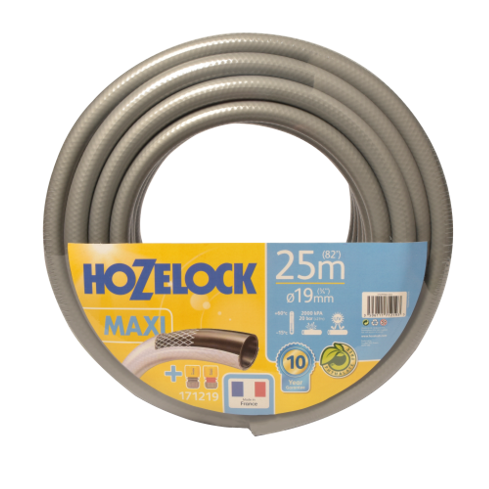 Шланг для полива HoZelock 171219 ПВХ садовый TRICOFLEX MAXI с коннекторами 19 мм 25 м | Шланги Green Apple