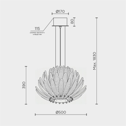 Подвесная люстра MODELUX ML.9555.500 CP