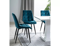 Стул SIGNAL CHIC Velvet Bluvel 85 бирюзовый/черный