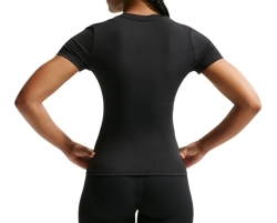 Женская теннисная футболка Nike One Fitted Short Sleeve - black/white