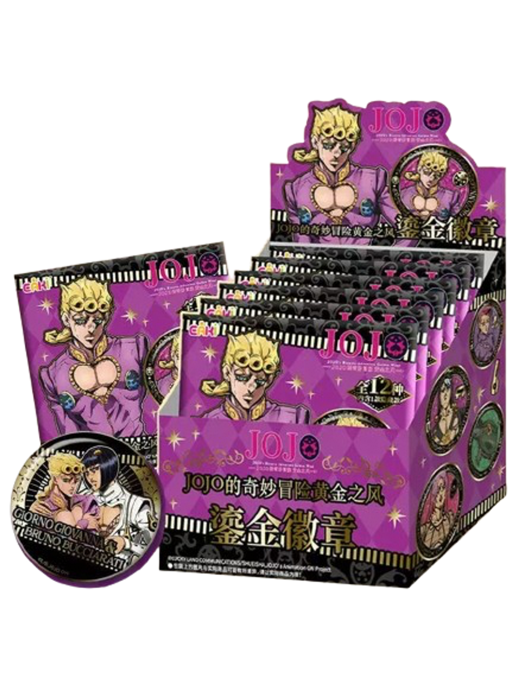 Рандомный значок JoJo`s Bizzare Adventure Golden Wind Gilded Metal Pins