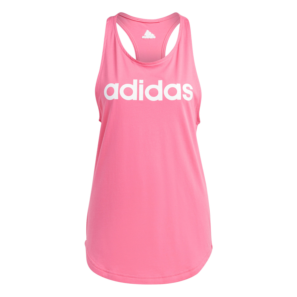 Женская теннисная майка adidas Essentials Loose Logo Tank Top Women - Pink, White