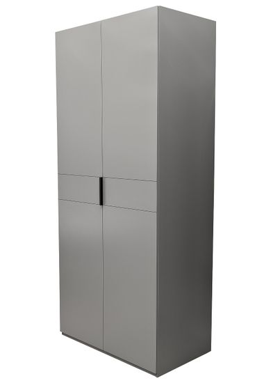 GD-10013/2-6 Шкаф Alto двухд с полками, цвет серый Кобальт, фасад глухой 100*57*228.5см
