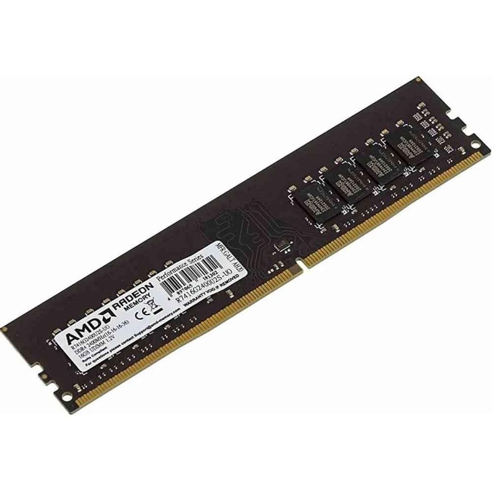 Оперативная память DIMM DDR4 16Gb, 2400Mhz, AMD (R7416G2400U2S-UO)