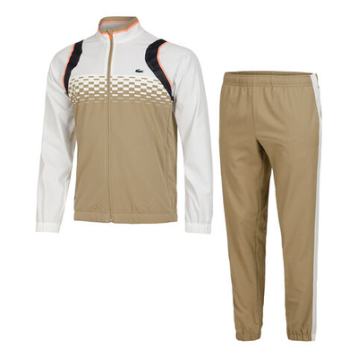 Мужские теннисные Костюмы Lacoste Tracksuit Men - White, Beige
