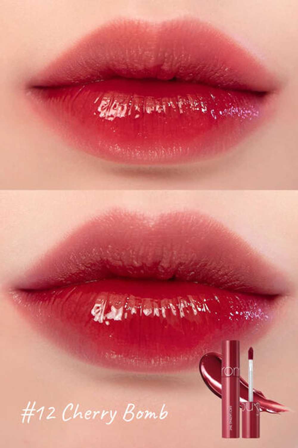 Сочный стойкий глянцевый тинт для губ Rom&Nd Juicy Lasting Tint #12 Cherry Bomb, 5.5гр