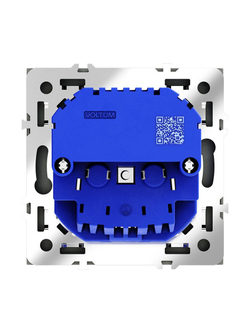 Розетка 1-м СП S70 16А с USB A+С с заземл. защ. шторки механизм черн. матов. Voltum VLS040508