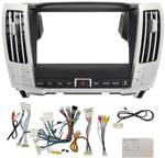 Комплект рамки с разъёмами 9" Toyota Harrier 2003-2012, Lexus RX 2003-2009 (цветной) наверх тип 2