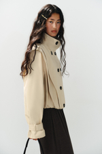 УКОРОЧЕННЫЙ ТРЕНЧ СО СКЛАДКАМИ — ZARA