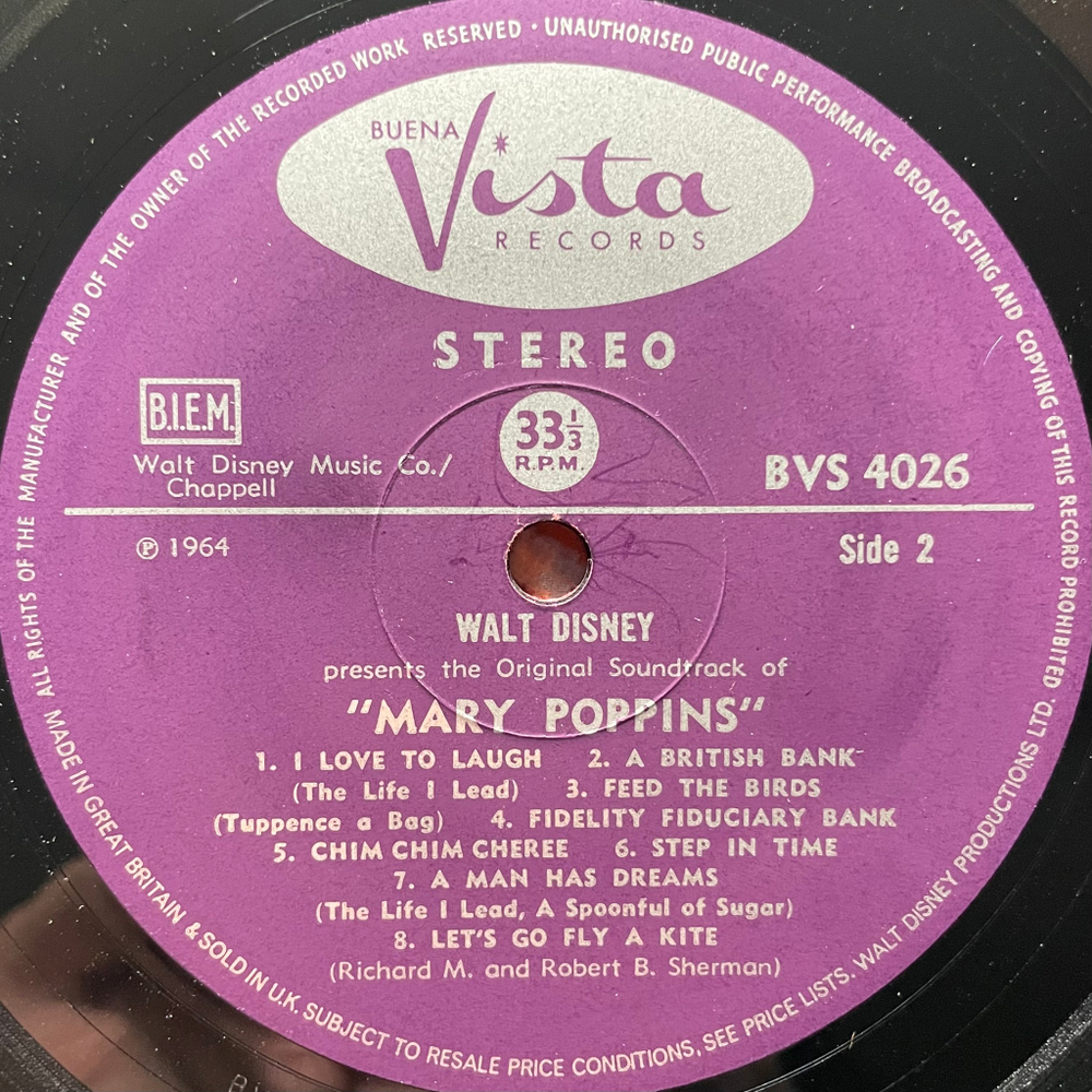 Mary Poppins: Original Cast Soundtrack (Англия 1967г.)