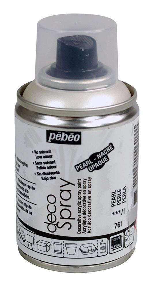 Краска на водной основе аэрозольная decoSpray 100 мл, 093761 жемчужный Перламутровый, Pebeo Краска на водной основе аэрозольная decoSpray 100 мл, 093761 жемчужный Перламутровый, Pebeo