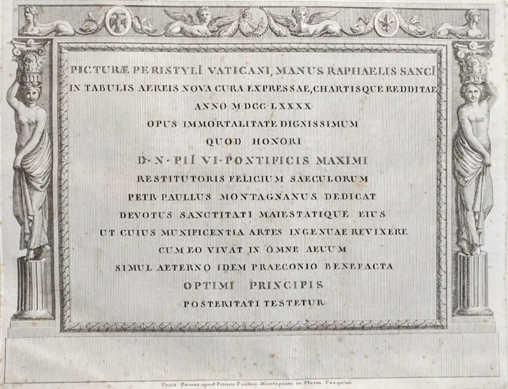 Библия Рафаэля Санти. Гравюры. Рим: Пьетро Паоло Монтаньяни. 1790