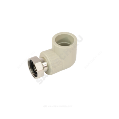 Угольник PP-R комбинированный серый Дн 32х1 1/4" с накидной гайкой VALFEX 10138132Г