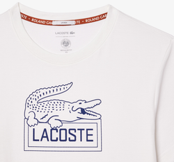 Теннисная футболка Lacoste Ultra-Dry Sport Roland Garros Edition - white