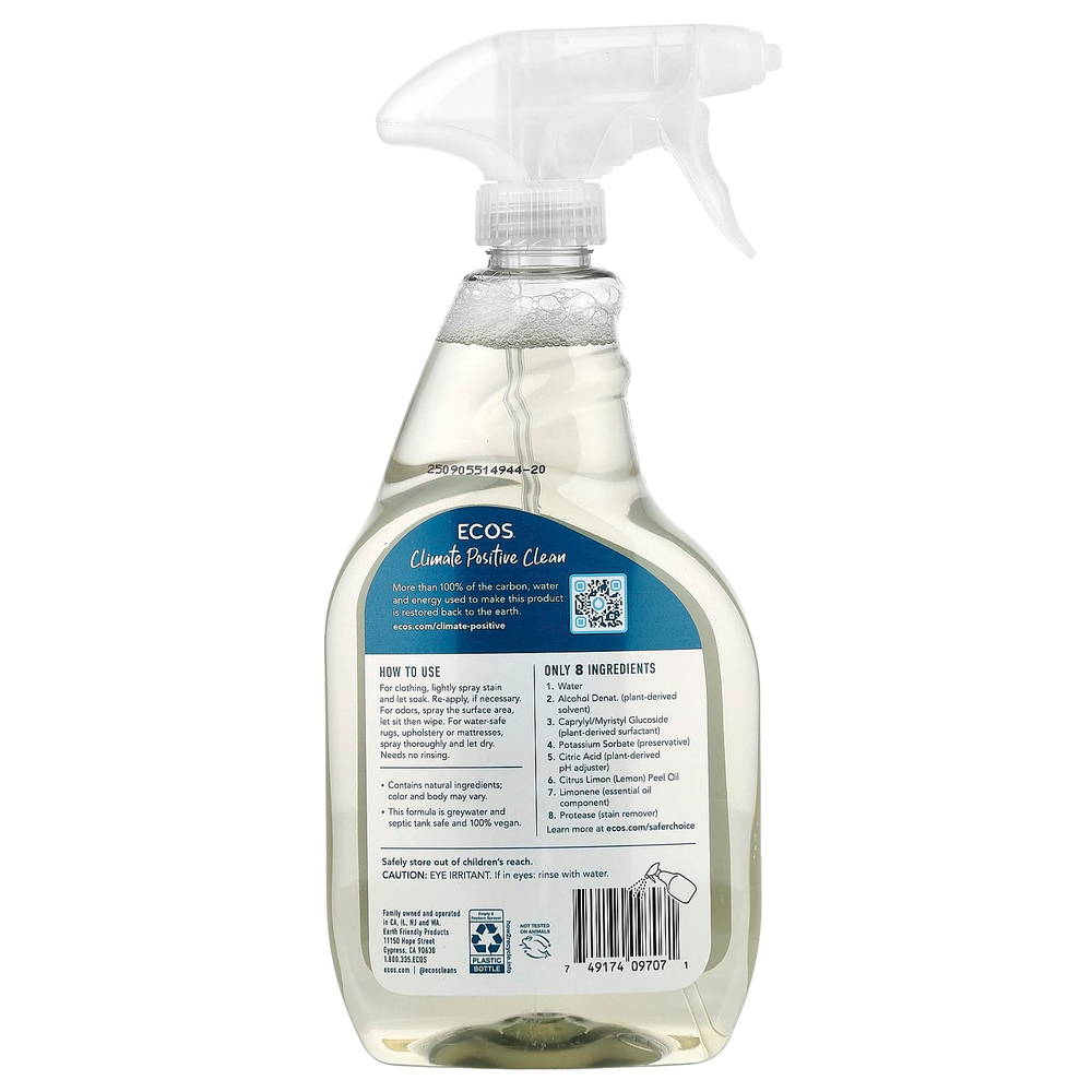Earth Friendly Products, Ecos®, растительное средство для удаления пятен и запахов, лимон, 650 мл (22 жидк. унции)