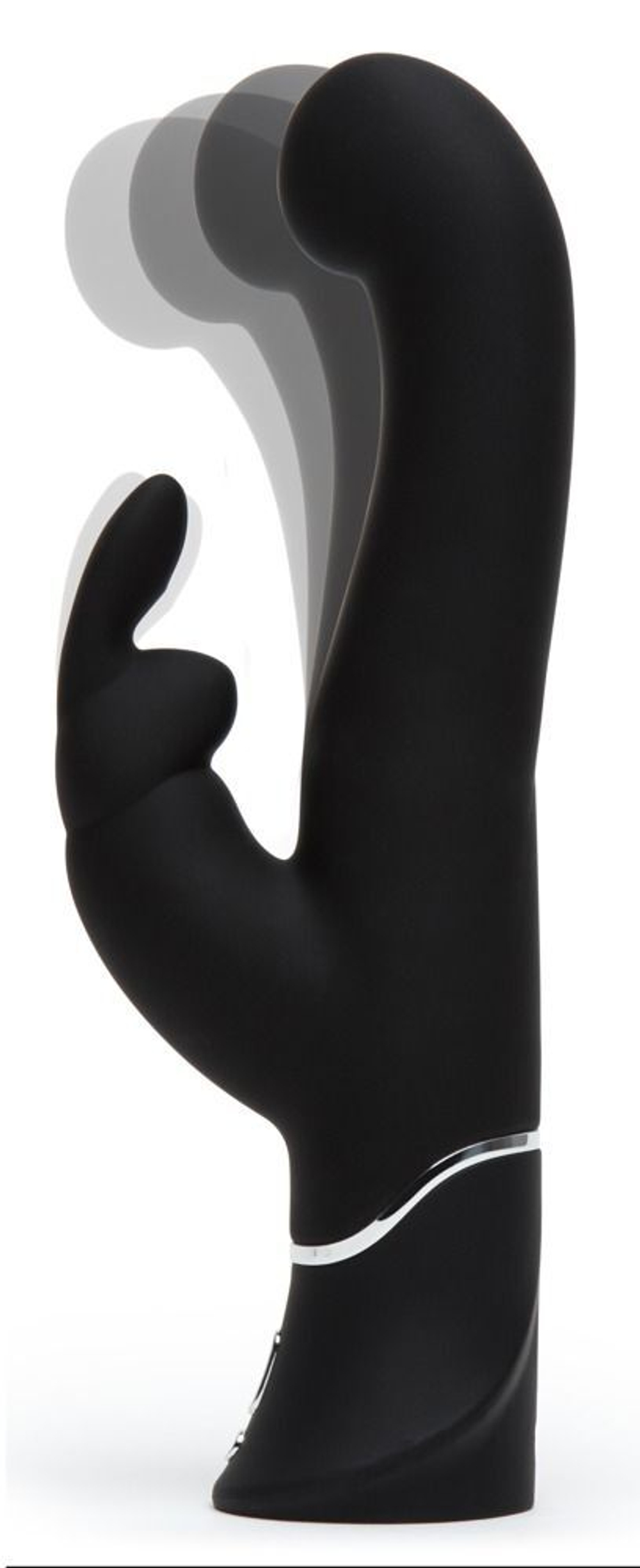 Черный вибратор-кролик G-Spot Stroking Vibrator - 24,2 см. (Цвет: черный)