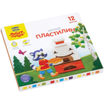 Пластилин мягкий 12цв. 144г. "Енот в сказке" со стеком (Мульти-Пульти)