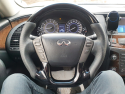 Руль Анатомический черный Infiniti QX56, QX80, Patrol Y62