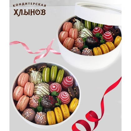 Коробочка со сладостями круглая (арт 0109)