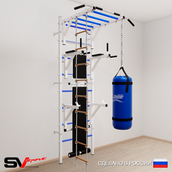 Шведская стенка Sv Sport 5621 (Турник рукоход/Брусья/Стойка/Скамья/Лестница/Цепь/Мешок 15кг)
