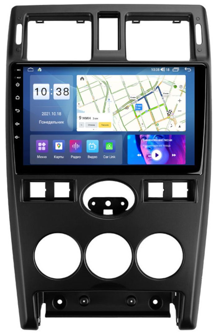 Магнитола для Lada Priora 2007-2013 - Parafar PF664LUX1XHD на Android 13, CarPlay, 4G SIM-слот
