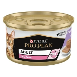 Корм для кошек Pro Plan DELICATE, паштет со вкусом индейки, для чувствительного пищеварения