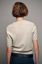 СВИТЕР ИЗ 100% ШЕРСТИ С КОРОТКИМ РУКАВОМ — ZARA