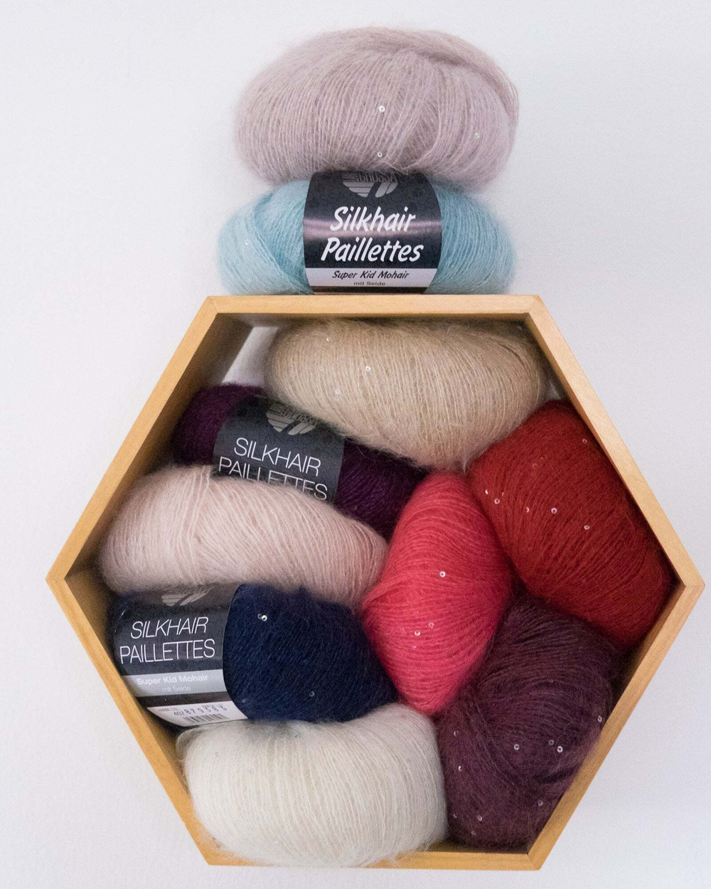 -40% Lana Grossa Silkhair Paillettes 5x25г | Кид-мохер на шёлке с пайетками