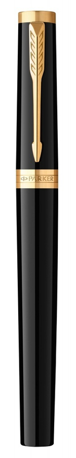 Перьевая ручка Parker "Ingenuity Black GT" перо: F, цвет чернил: blue/black, в подарочной упаковке.
