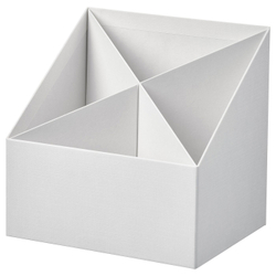 IKEA FJÄDERHARV  (ИКЕА ФЙЭДЕРХАРВ)  -  Органайзер для стола - белый 16x16 см