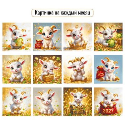 Календарь на скрепке 230х230 2027 "Символ года" 10094 (Квадра)